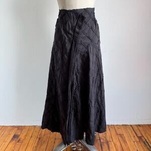 ISSEY MIYAKE Asymmetrical Black Maxi Skirt